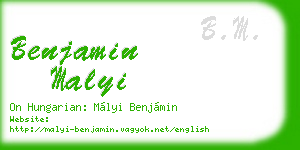 benjamin malyi business card