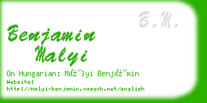 benjamin malyi business card